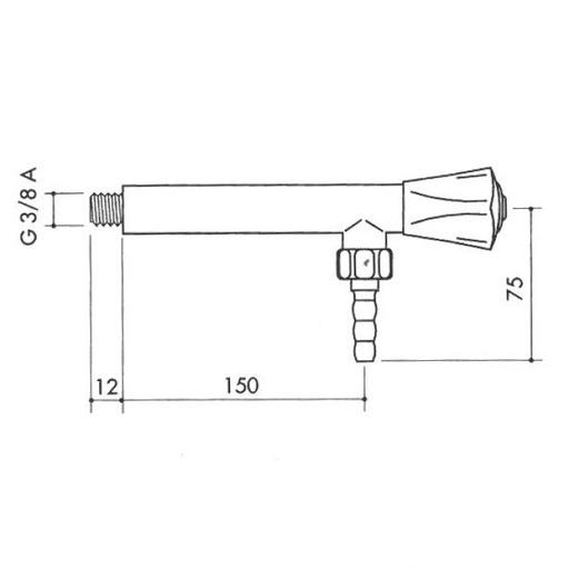 [42 -125225-SA-clinical] TOF 1000/10 - Laboratory tap for water, outlet 90°