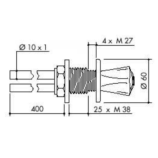 [43 -125225-SA-clinical] TOF 1000/131 - Laboratory control valve, connection to copper tubes 10 × 1mm