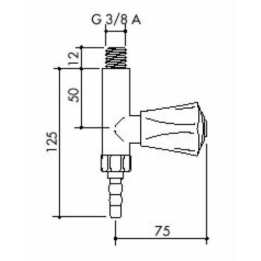 [57 -125225-SA-clinical] TOF 1000/50 - Laboratory tap for water, direct discharge