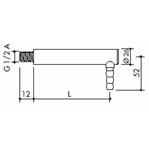 [59 -125225-SA-clinical] TOF 1000/650 - PP Laboratory drain for demi water, outlet 90 °, l 50 mm